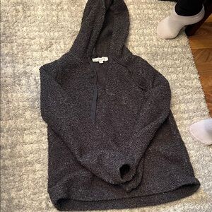 LOFT Charcoal Hooded Sweater